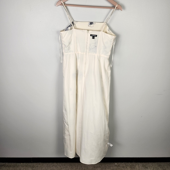EUC LN Express Floral Square Neck Tiered Poplin Maxi Dress Size Medium #0457 - Picture 10 of 12